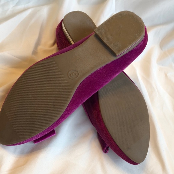 SOLD Girl size 3 Velvet Flats - Picture 4 of 5